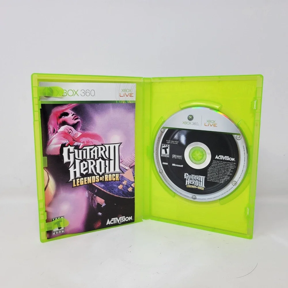 Guitar Hero III Legends of Rock Microsoft Xbox 360 Activision 2007 CIB Tested